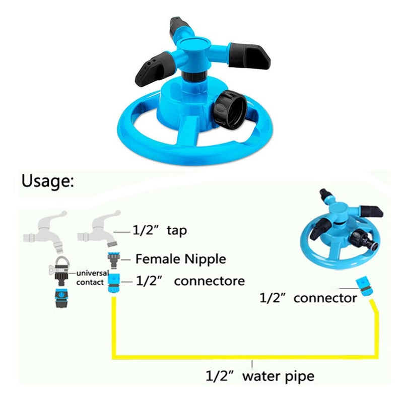 Kadaon Lawn Sprinkler Automatic Garden Water Sprinklers Lawn Irrigation System Large Area Coverage Rotation 360 Degree - Image 4